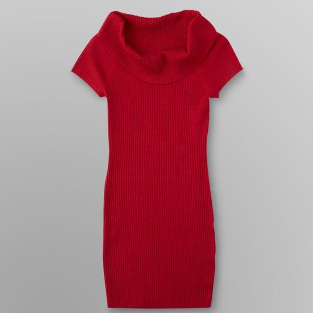 Red Sparkling Sweater Dress